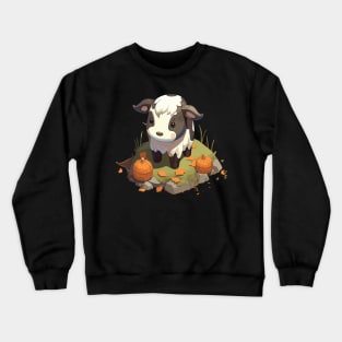 The Cutest Cute Chubby Chibi Isometric Cow Crewneck Sweatshirt
